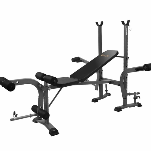 Everfit multi station weight bench press with adjustable incline and leg extension